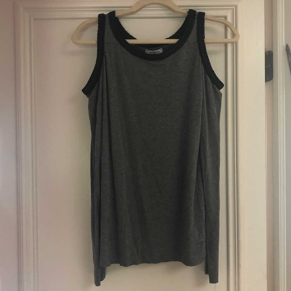 Bailey/44 Gray Cold-shoulder Top